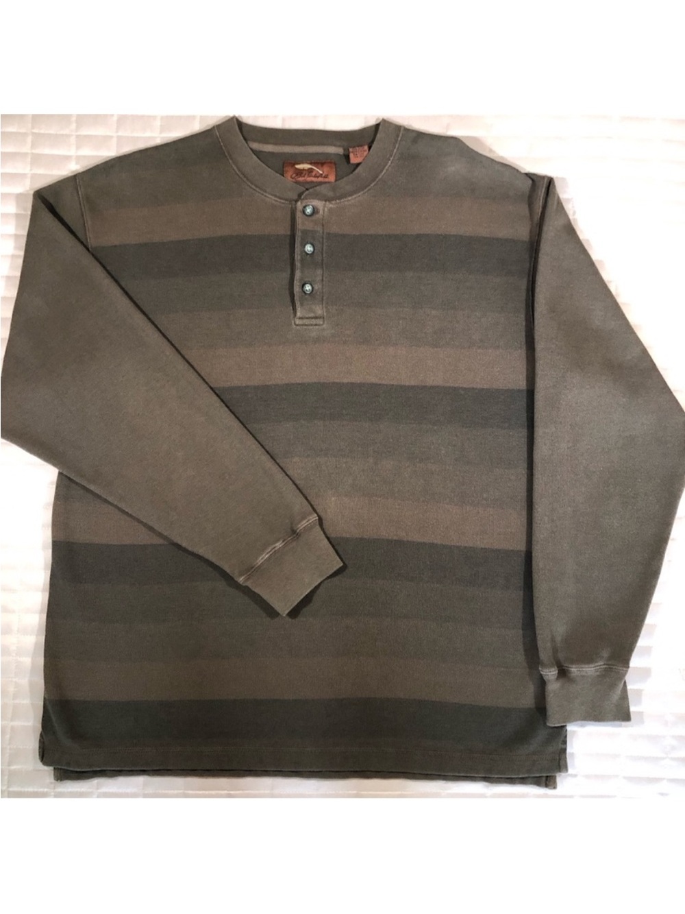 Bob Timberlake Long Sleeve
Striped Henley Size Large